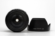 Canon EF 28-105mm F3.5-4.5 USM (first version) Front View and Lens Hood EW-63