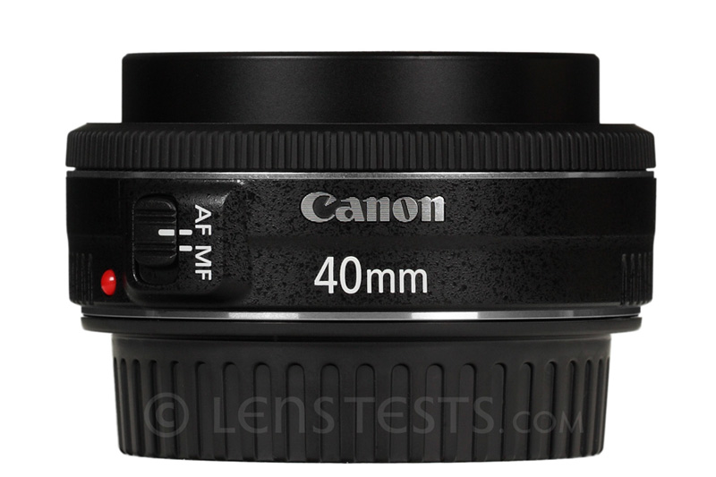 Canon EF 40mm F2.8 STM (pancake) Side View (extended)