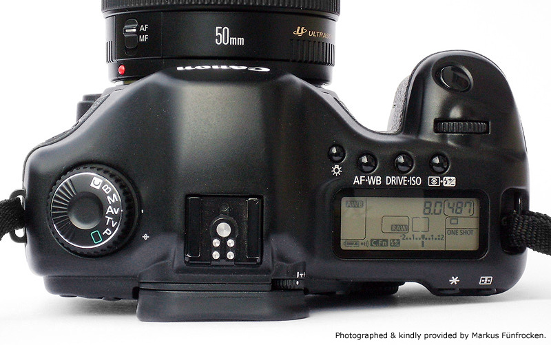 Canon EOS 5D Body Top View