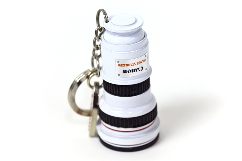 Canon OIS Lens Flashlight Keychain upside down