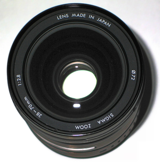 Sigma SAF 28-70mm F2.8 Front Lens View