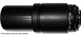 Tamron AF 70-300mm F4-5.6 172D for Canon EF Side View Full Extension